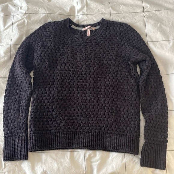 Victoria's Secret Sweaters - Victoria’s Secret Dark Purple and Charcoal Gray Knit Sweater sz S